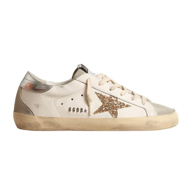 Golden Goose Super-Star – White Gold Sparkle