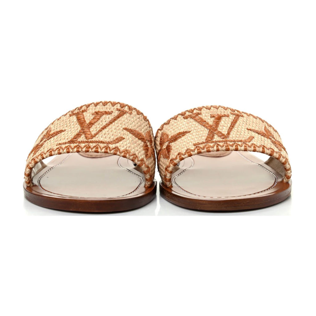 Louis Vuitton Raffia Calfskin Monogram
Lock It Flat Mules