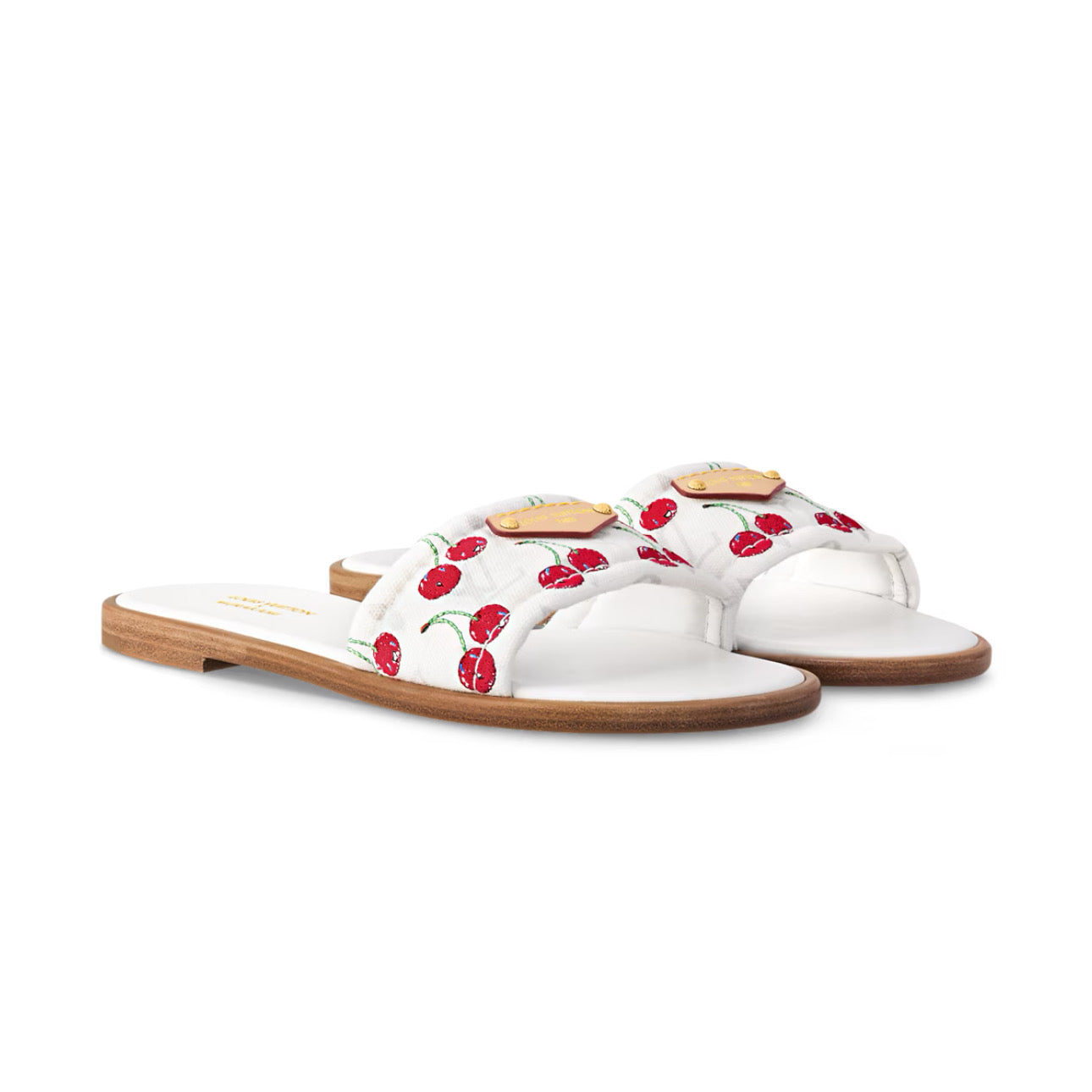 Louis Vuitton Cherry Lily Flat Mule
x Takashi Murakami White