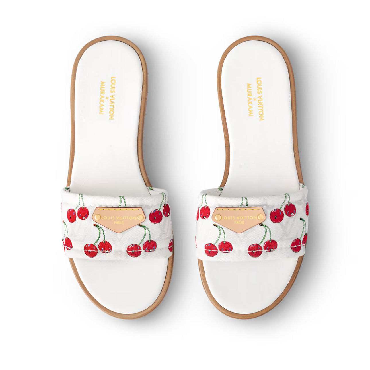 Louis Vuitton Cherry Lily Flat Mule
x Takashi Murakami White