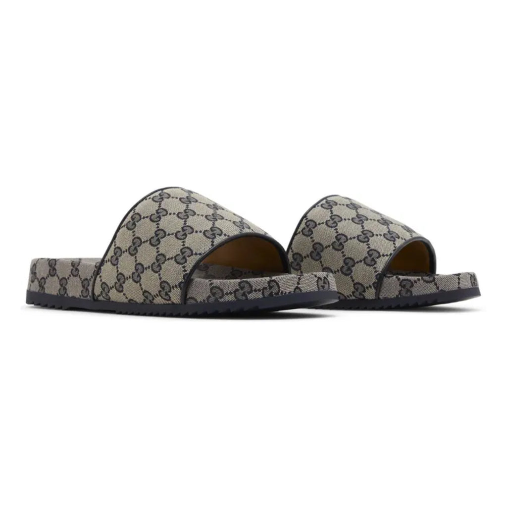 Gucci GG Slide Sandal 'Beige Blue Monogram'