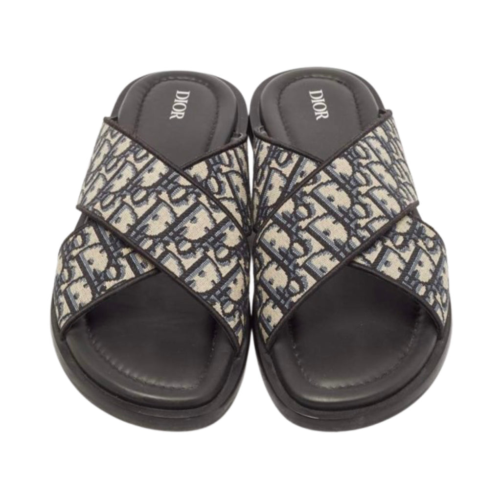 Dior Alias Sandals Blue Oblique
