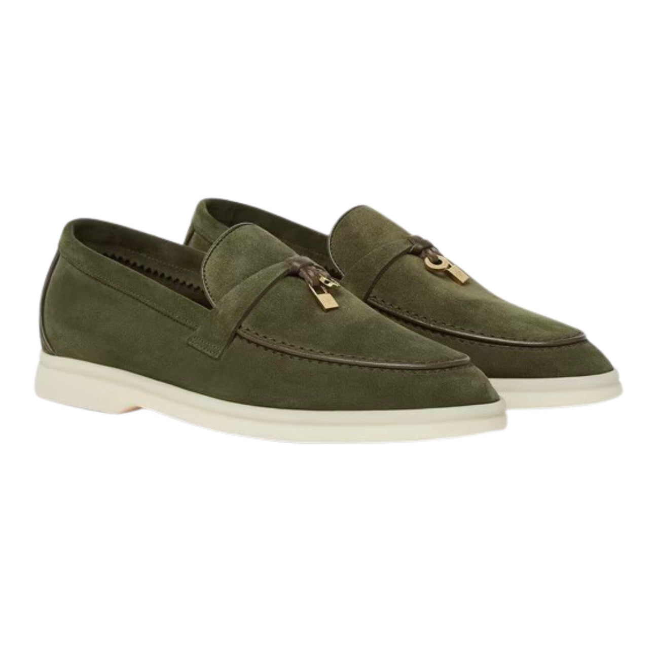 Loro piana Summer Charms Walk Loafer Ribbon Green
