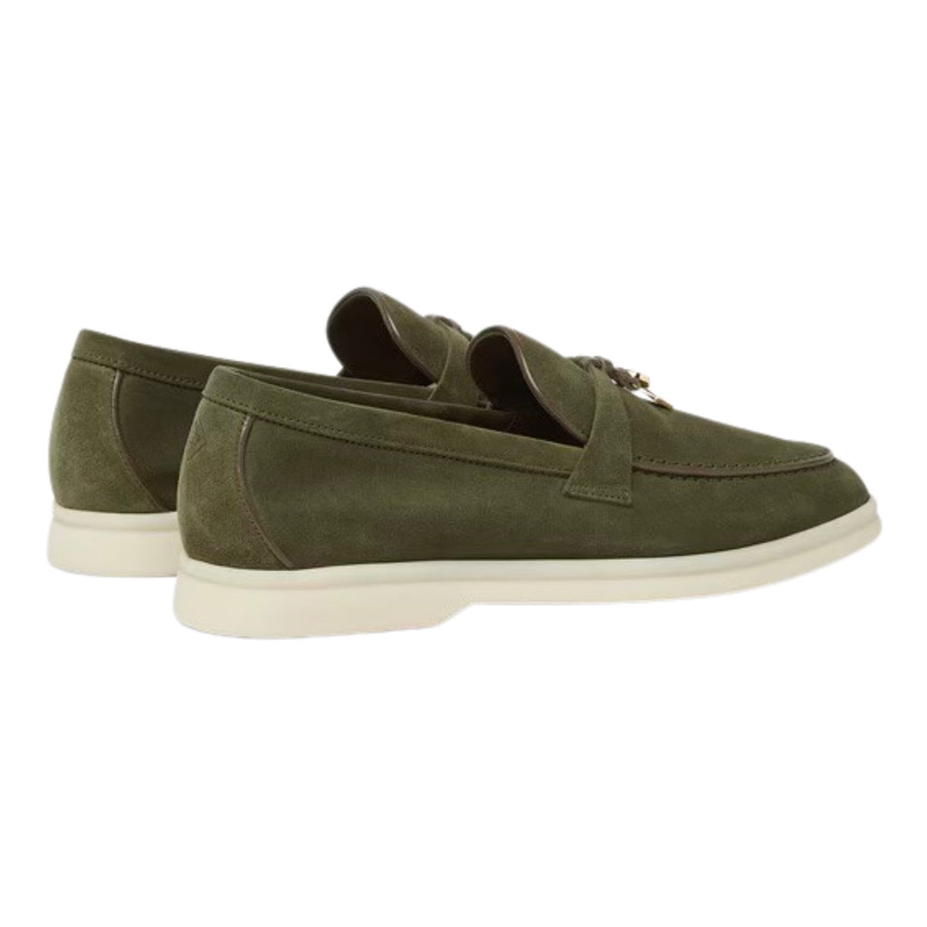 Loro piana Summer Charms Walk Loafer Ribbon Green