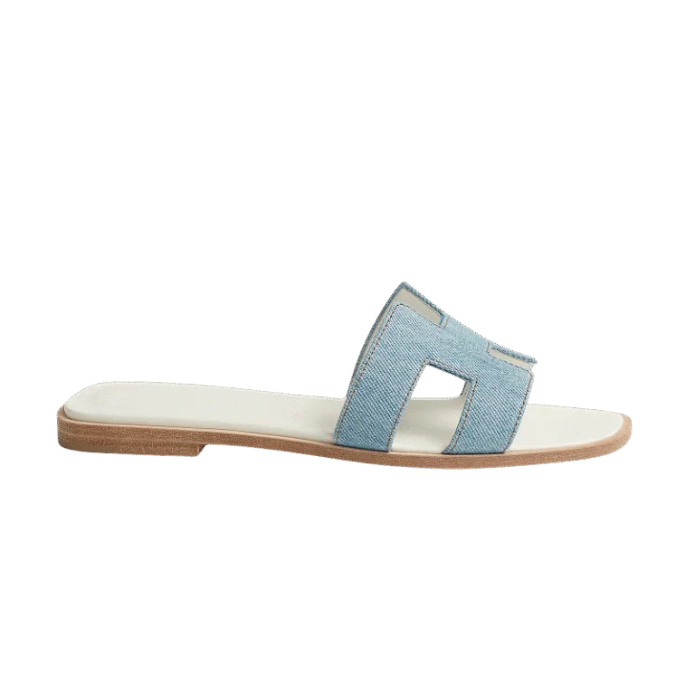Hermès Oran Sandal Bleu Clair