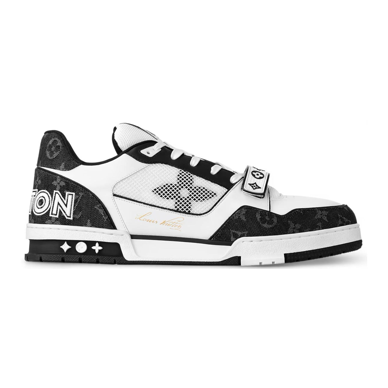 LV Trainer Sneaker Black White