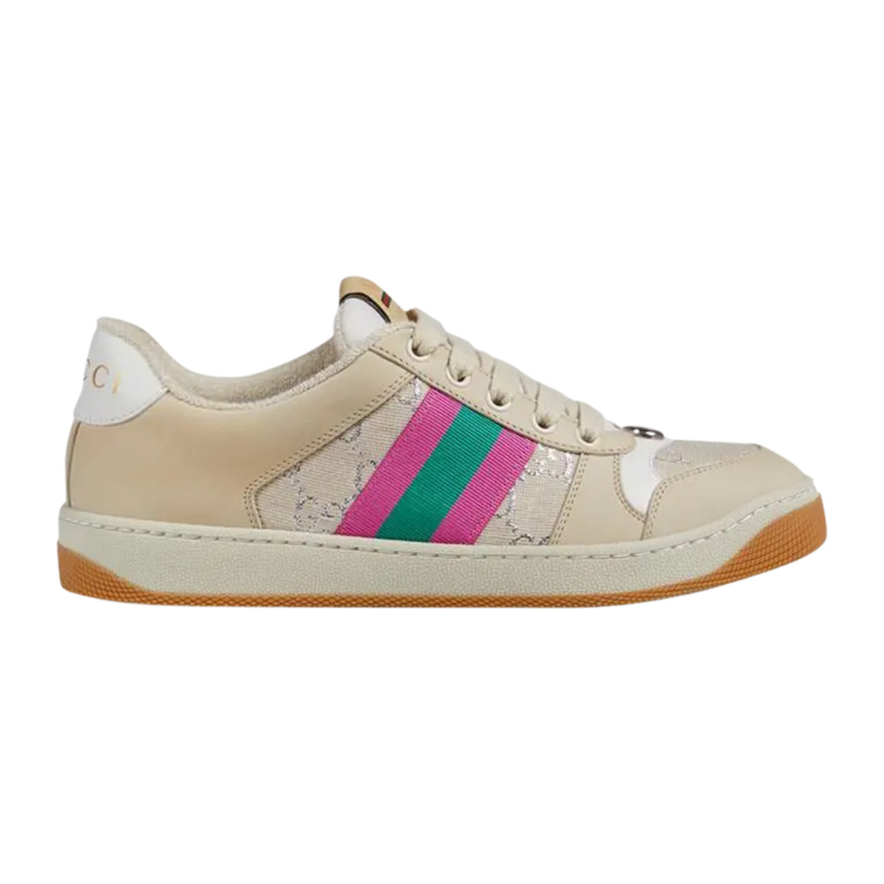 Gucci Wmns Screener 'White GG Lamé'