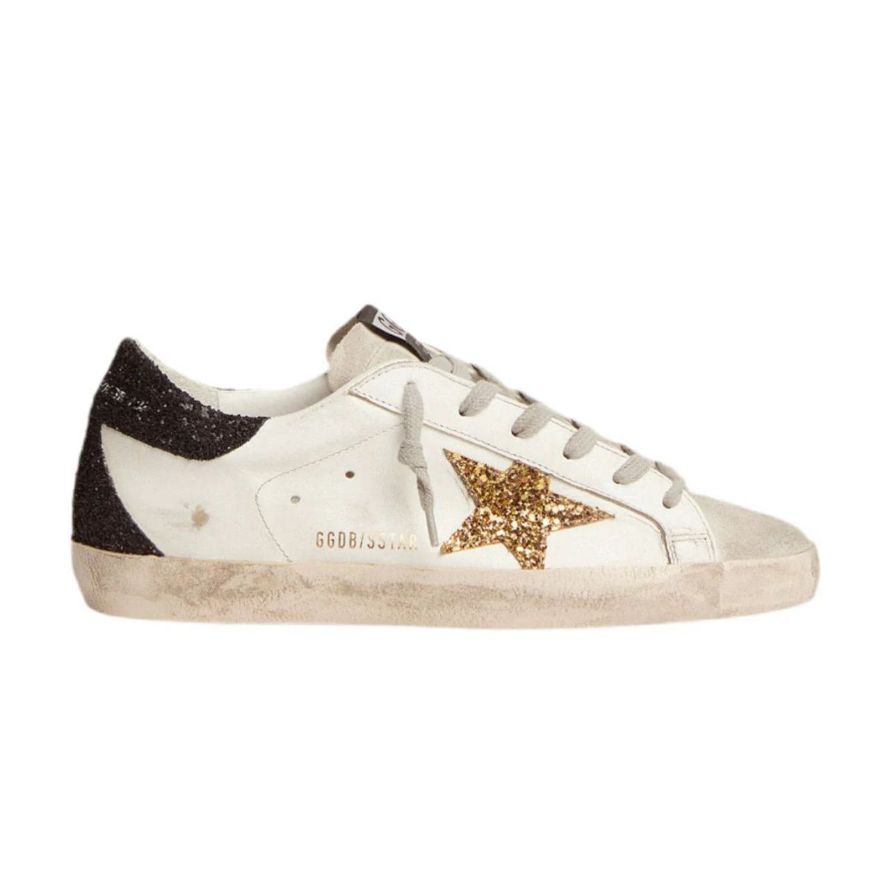 Golden Goose Super-Star – White Gold Sparkle