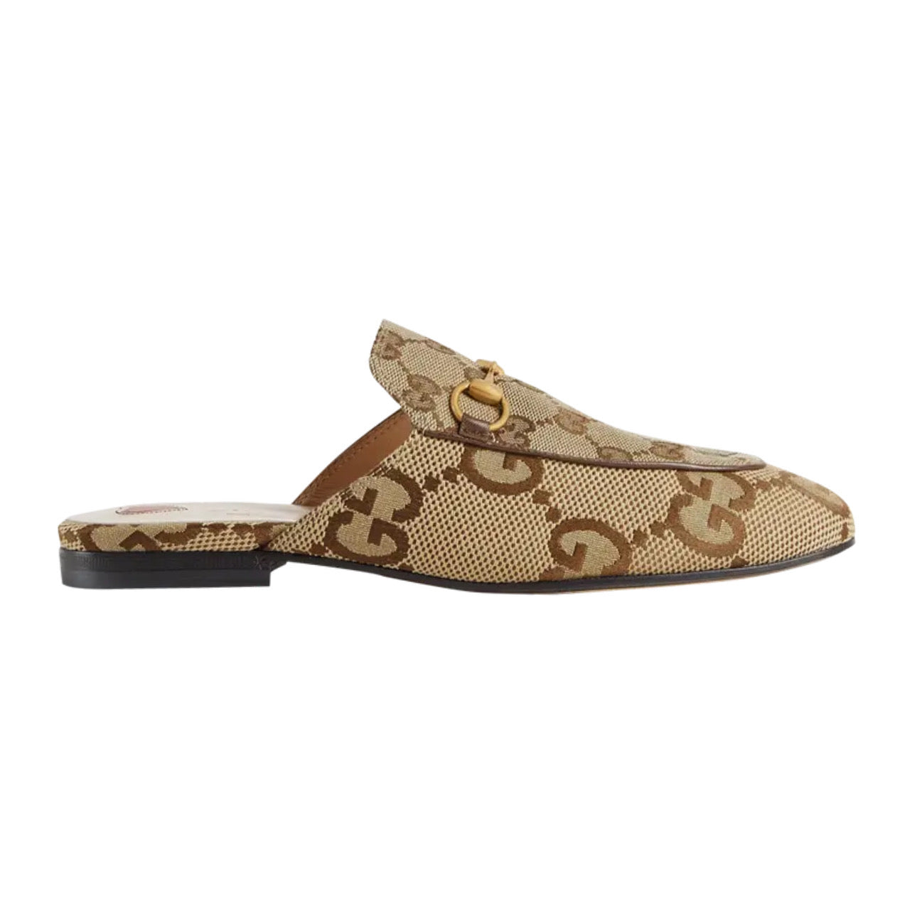 Gucci Beige/Brown GG Canvas Princetown Flat Mules