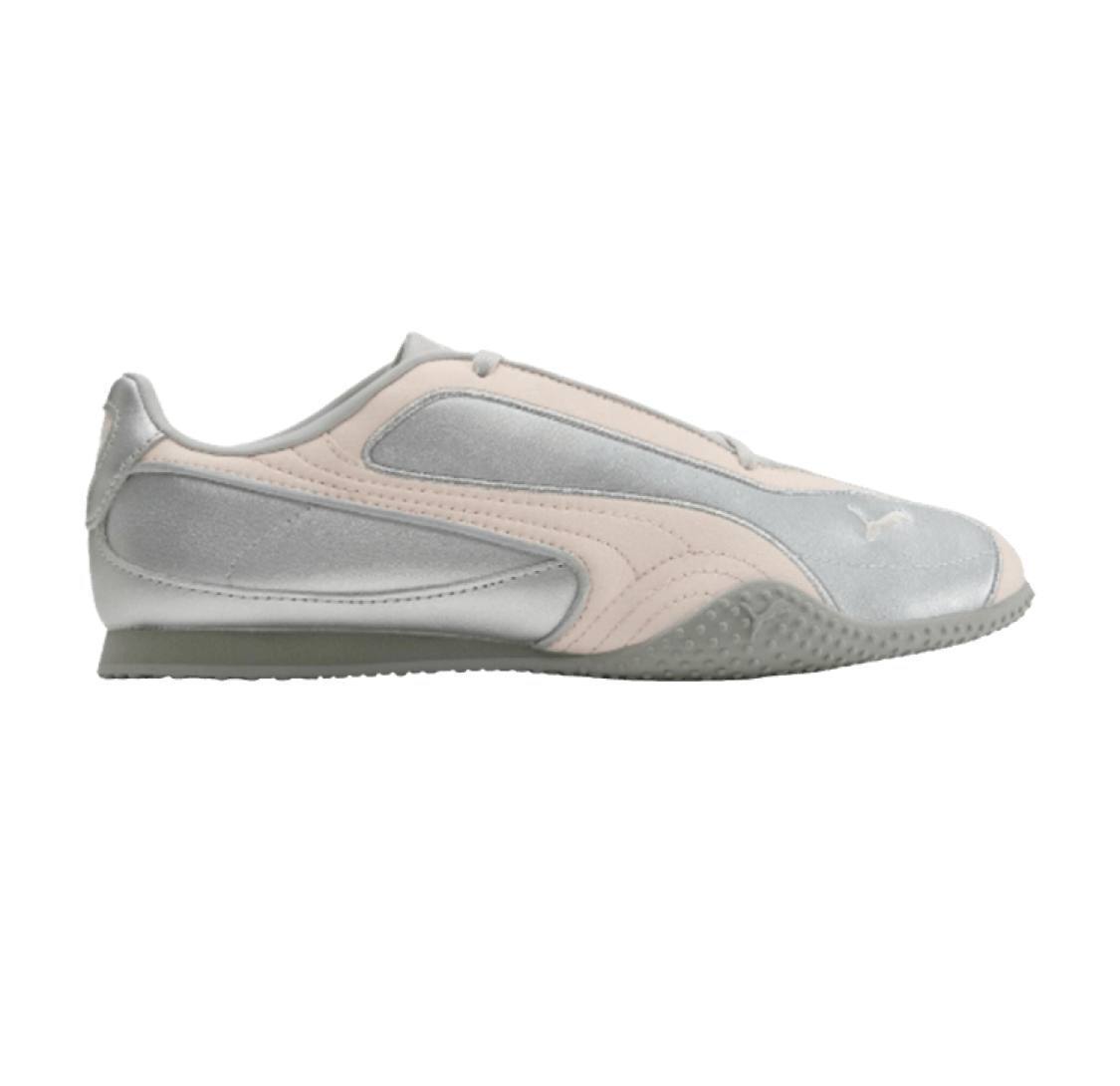 Puma Bella V2 Leather 'Silver Jas Flower' sneakers. 